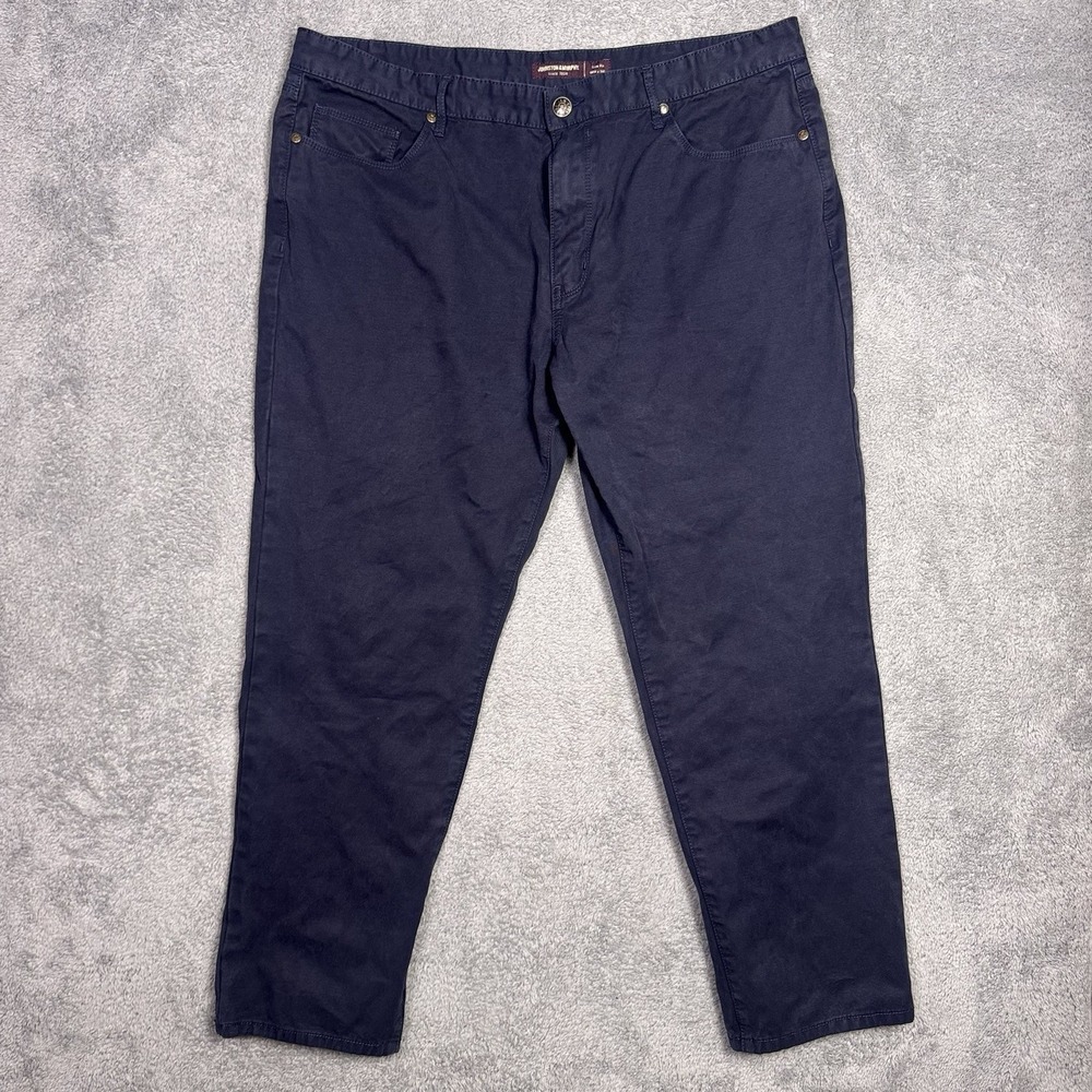 Johnston & Murphy Pants Men's 40x30 Trouser Chino Brushed Canvas Twill Navy